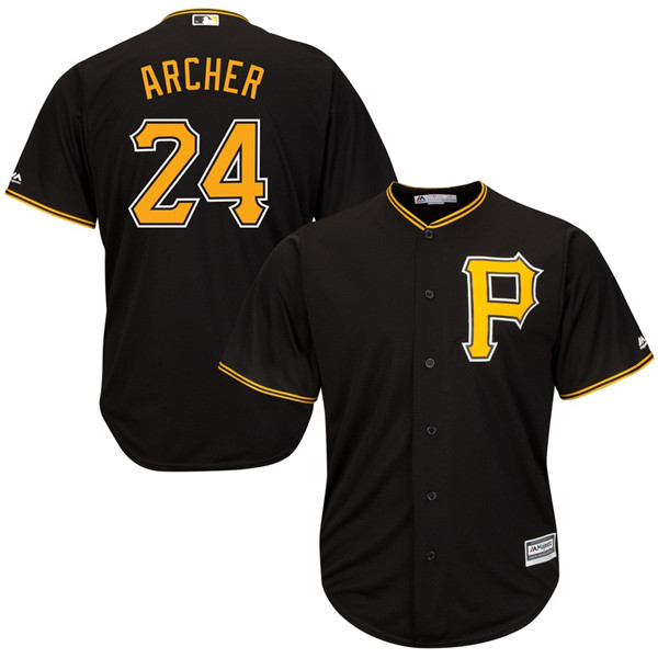 Pirates 24 Chris Archer Black Cool Base Jersey