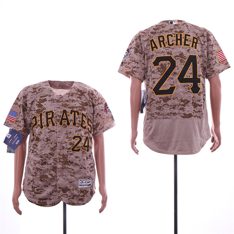 Pirates 24 Chris Archer Olive Flexbase Jersey