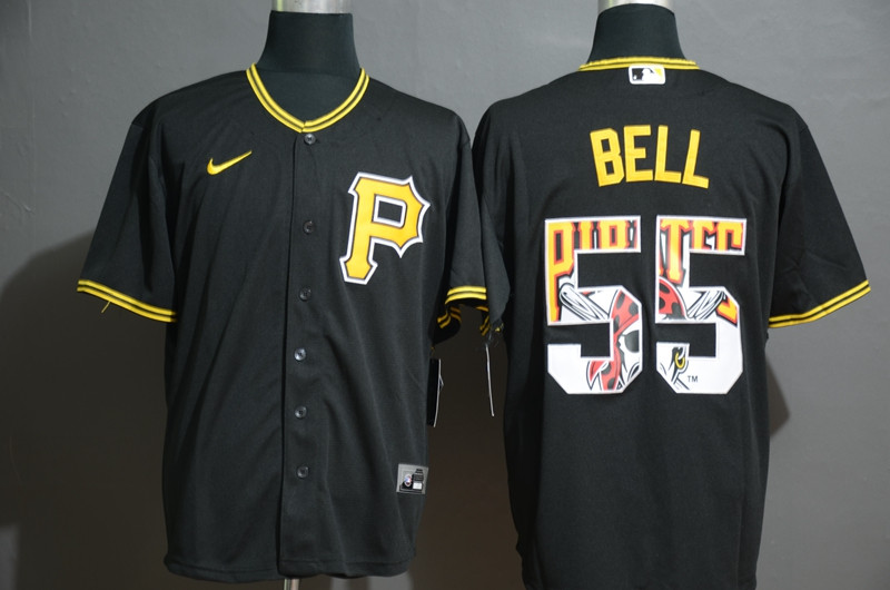 Pirates 55 Josh Bell Black 2020 Nike Cool Base Fashion Jersey