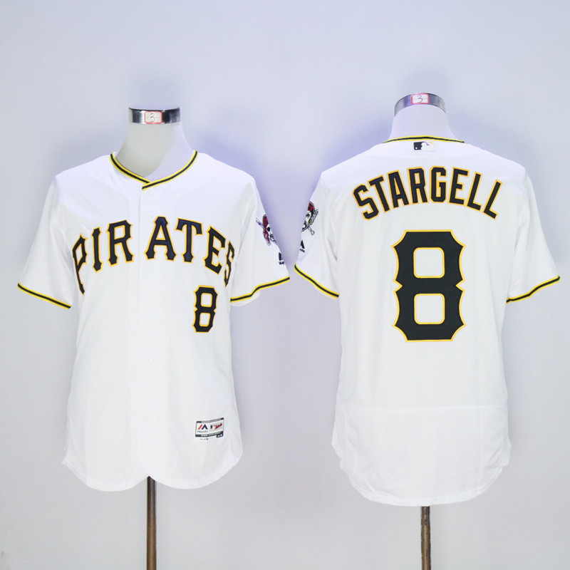 Pirates 8 Willie Stargell White Flexbase Jersey