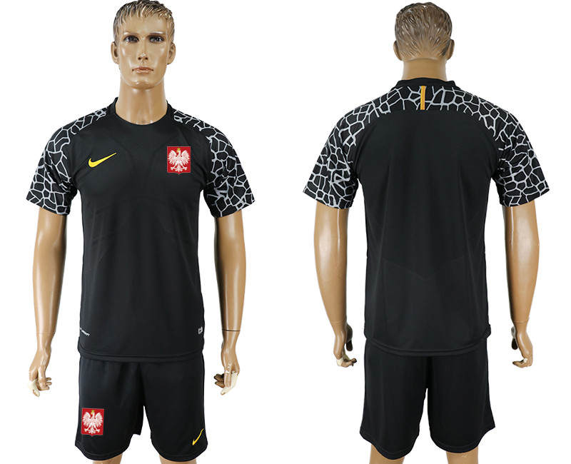 Poland Black Goalkeeper 2018 FIFA World Cup Soccer Jersey