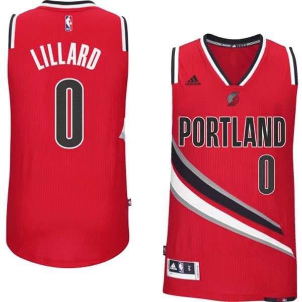 Portland Trail Blazers #0 Damian Lillard 2014 15 New Swingman Alternate Red Jersey