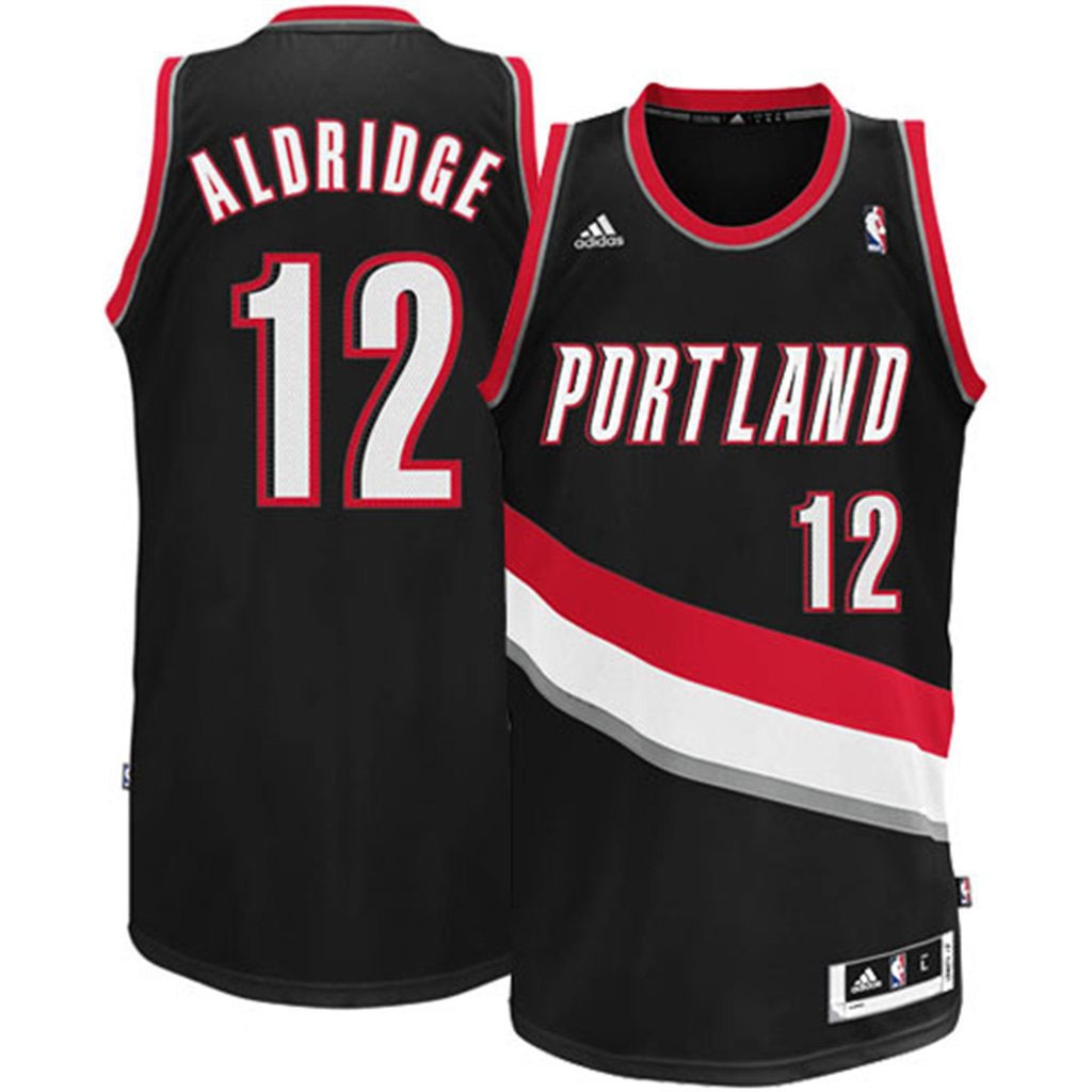 Portland Trail Blazers #12 LaMarcus Aldridge Revolution 30 Swingman Black Jersey