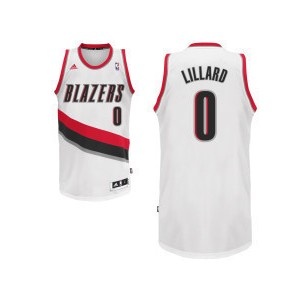 Portland Trail Blazers 0 Damian Lillard Revolution 30 Swingman Home Jersey