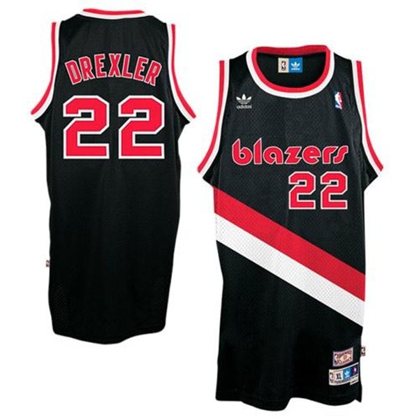 Portland Trail Blazers #22 Clyde Drexler Soul Swingman Black Jersey