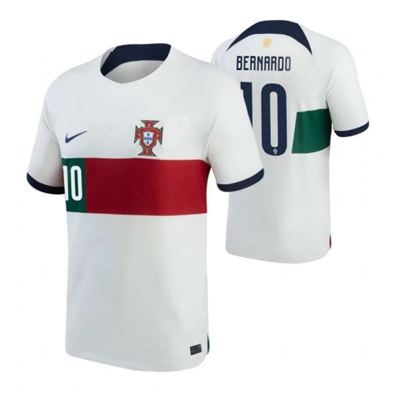 Portugal 10 BERNARDO Away 2022 FIFA World Cup Thailand Soccer Jersey