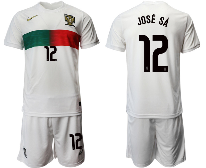 Portugal 12 JOSE SA Away 2022 FIFA World Cup Qatar Soccer Jersey