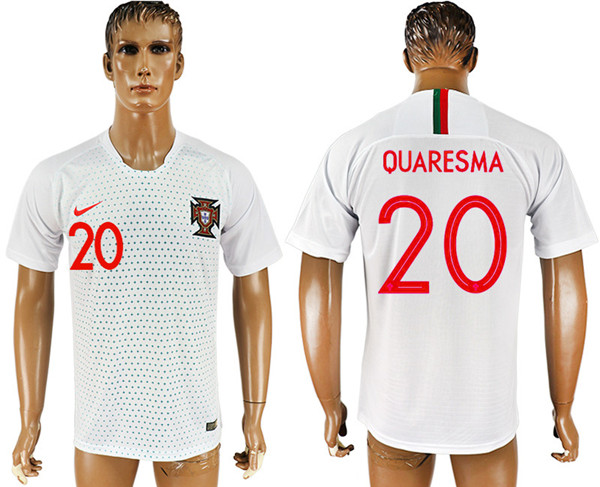 Portugal 20 QUARESMA Away 2018 FIFA World Cup Thailand Soccer Jersey