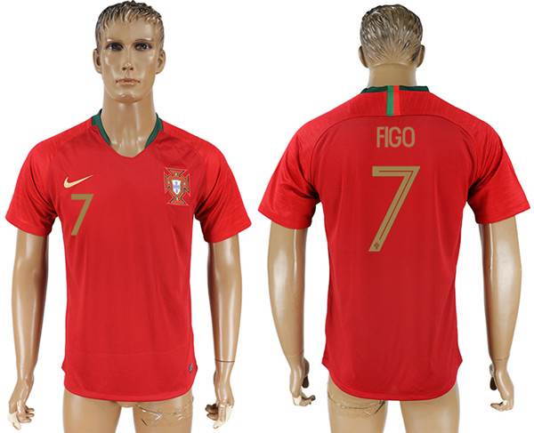 Portugal 7 FIGO Home 2018 FIFA World Cup Thailand Soccer Jersey