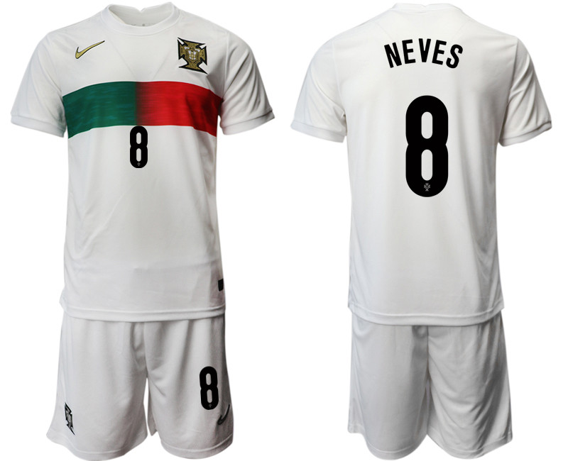 Portugal 8 NEVES Away 2022 FIFA World Cup Qatar Soccer Jersey