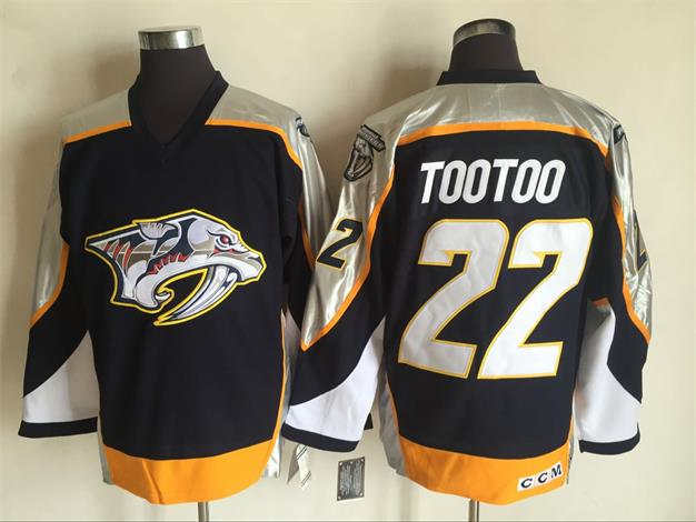 Predators 22 Jordin Tootoo Black CCM Jersey