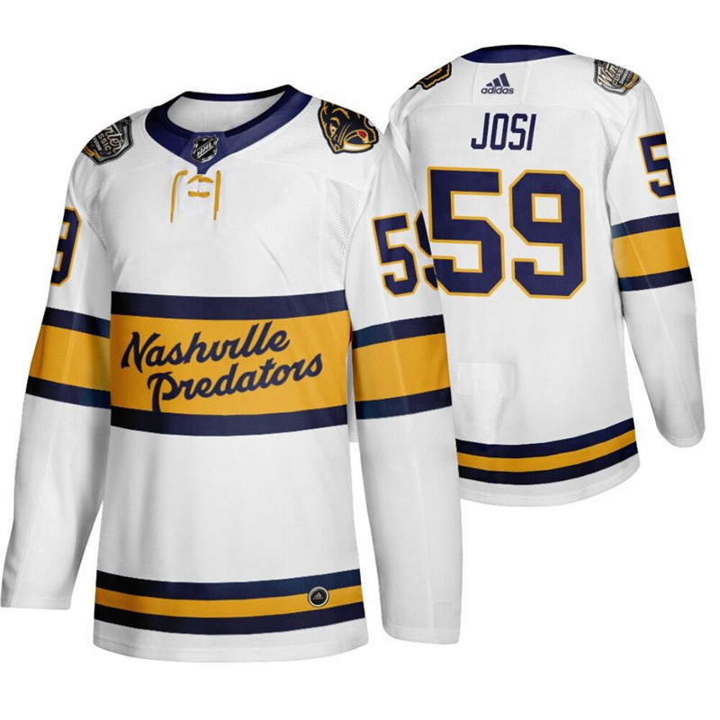 Predators 59 Roman Josi White 2020 Winter Classic Adidas Jersey