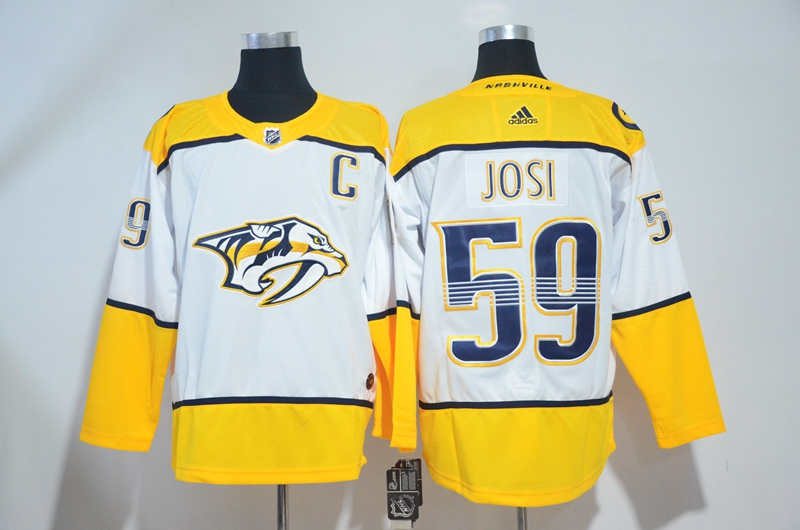 Predators 59 Roman Josi White  Jersey