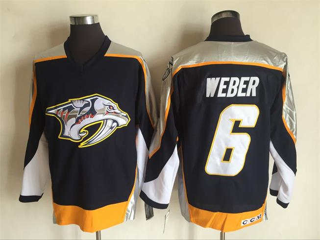 Predators 6 Weber Letters Black CCM Jersey