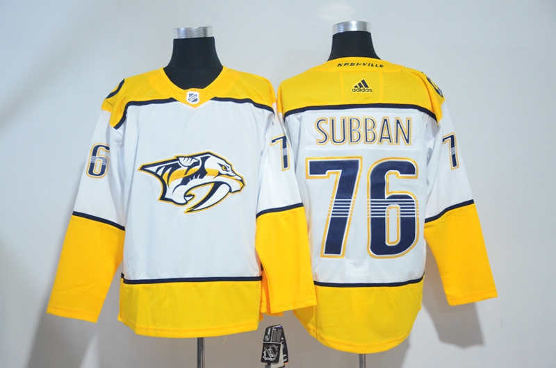 Predators 76 P.K. Subban White  Jersey