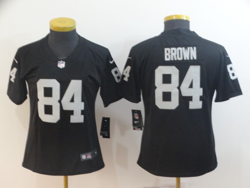 Raiders 84 Antonio Brown Black Women Vapor Untouchable Limited Jersey