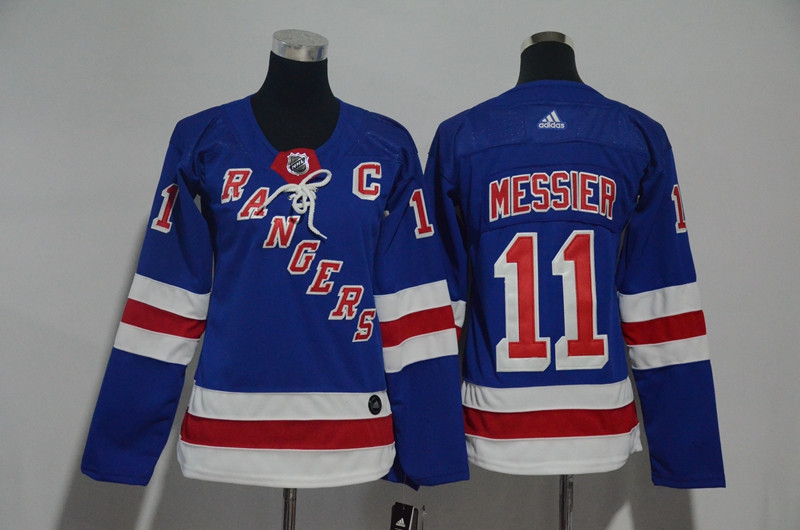 Rangers 11 Mark Messier Blue Women  Jersey