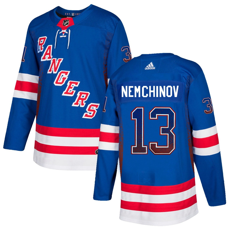 Rangers 13 Sergei Nemchinov Blue Drift Fashion  Jersey