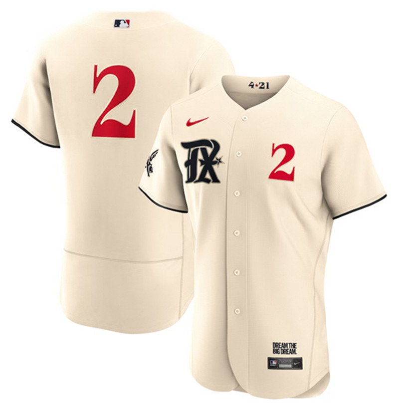 Rangers 2 Marcus Semien Cream Nike 2023 City Connect Flexbase Jersey