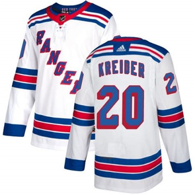 Rangers 20 Chris Kreider White  Jersey