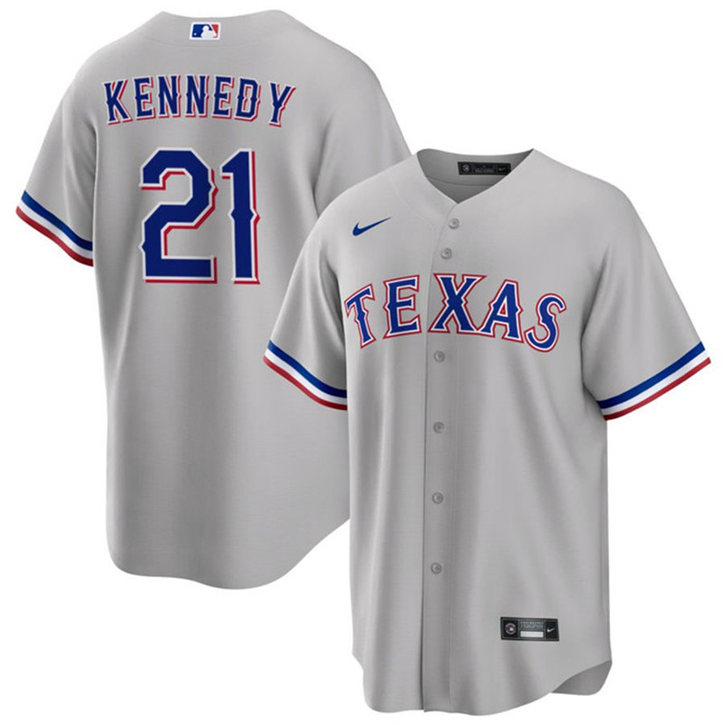 Rangers 21 Ian Kennedy Gray Nike Cool Base Jersey