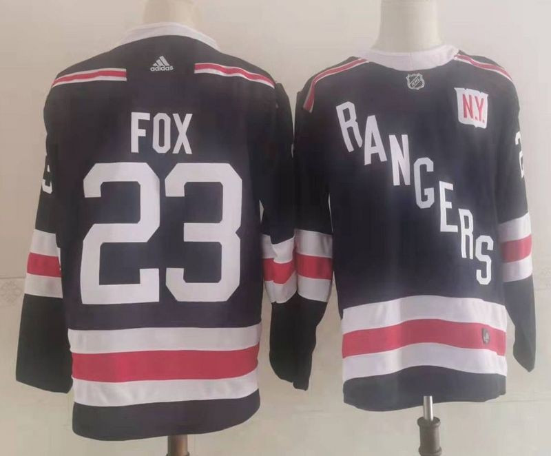 Rangers 23 Adam Fox Navy Adidas Jersey