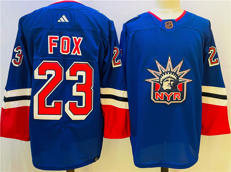 Rangers 23 Adam Fox Royal Reverse Retro Adidas Jersey