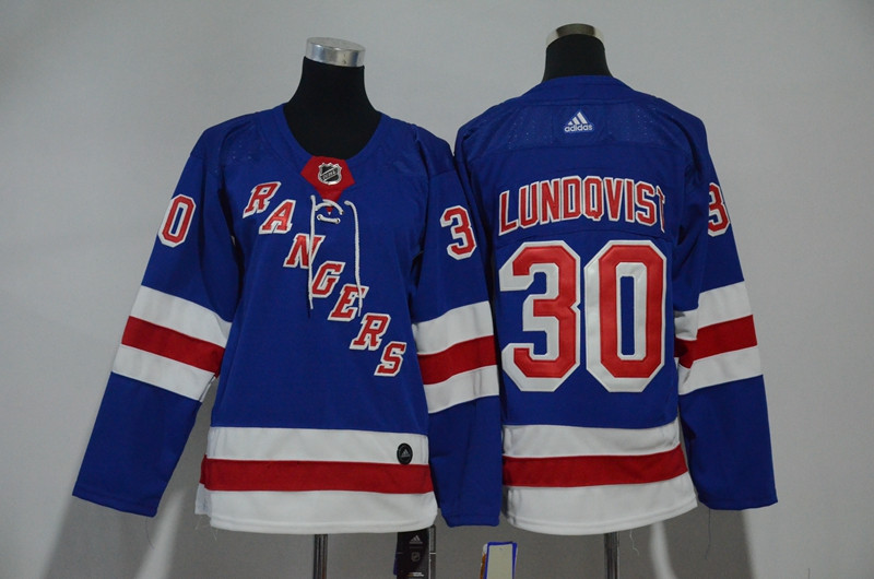 Rangers 30 Henrik Lundqvist Blue Youth  Jersey