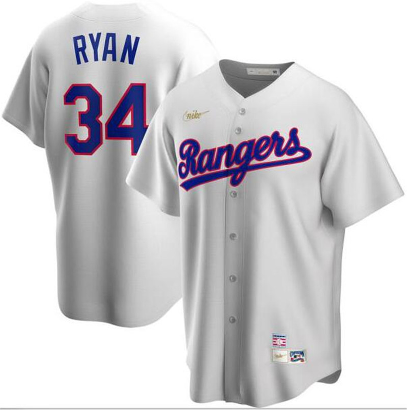 Rangers 34 Nolan Ryan White 2020 Nike Cool Base Jersey