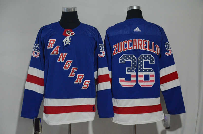 Rangers 36 Mats Zuccarello Blue US Flag  Jersey