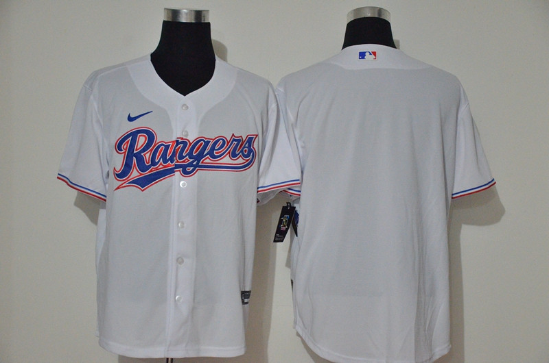 Rangers Blank White Nike 2020 Cool Base Jersey