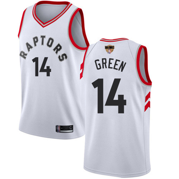 Raptors #14 Danny Green White 2019 Finals Bound Basketball Swingman Association Edition Jersey