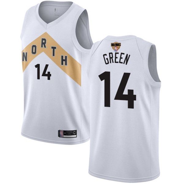 Raptors #14 Danny Green White 2019 Finals Bound Basketball Swingman City Edition 2018 19 Jersey