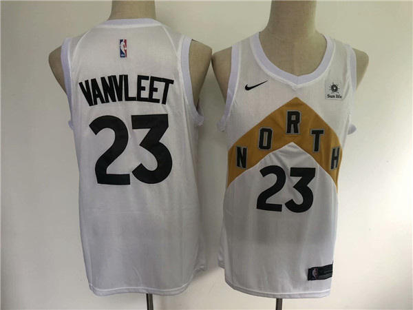 Raptors #23 Fred VanVleet White 2019 Finals Bound Basketball Swingman City Edition 2018 19 Jerseys