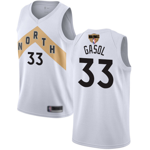 Raptors #33 Marc Gasol White 2019 Finals Bound Basketball Swingman City Edition 2018 19 Jersey