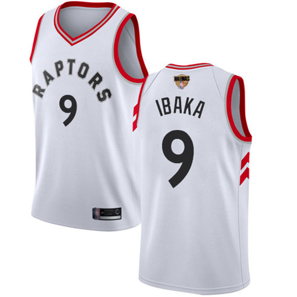 Raptors #9 Serge Ibaka White 2019 Finals Bound Basketball Swingman Association Edition Jersey