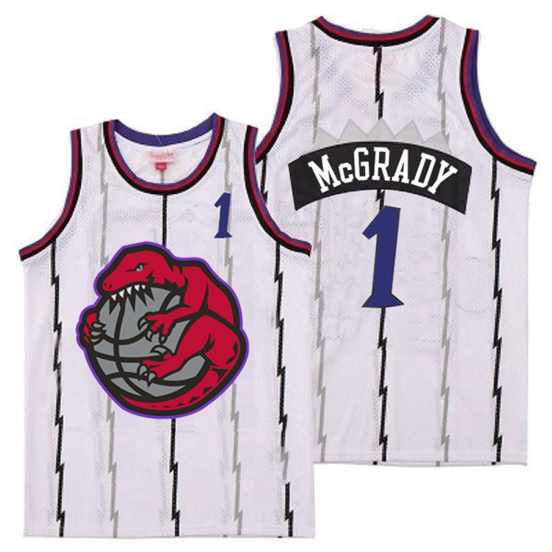 Raptors 1 Tracy McGrady White Retro Jerseys