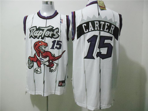 Raptors 15 Vince Carter New Rev30 Swingman Soul Throwback White Jersey