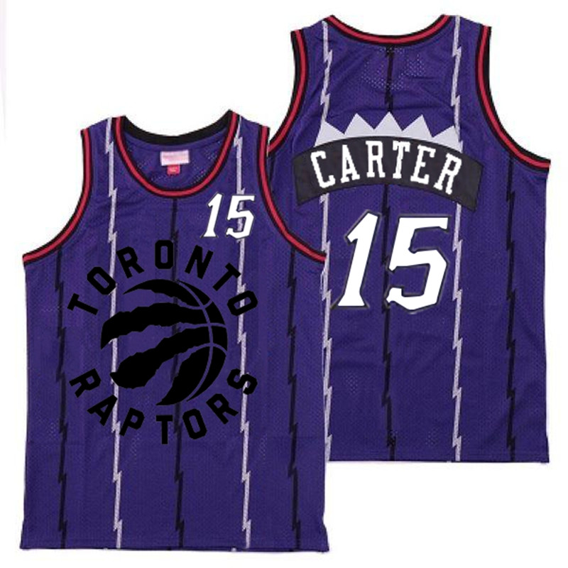 Raptors 15 Vince Carter Purple Retro Jersey