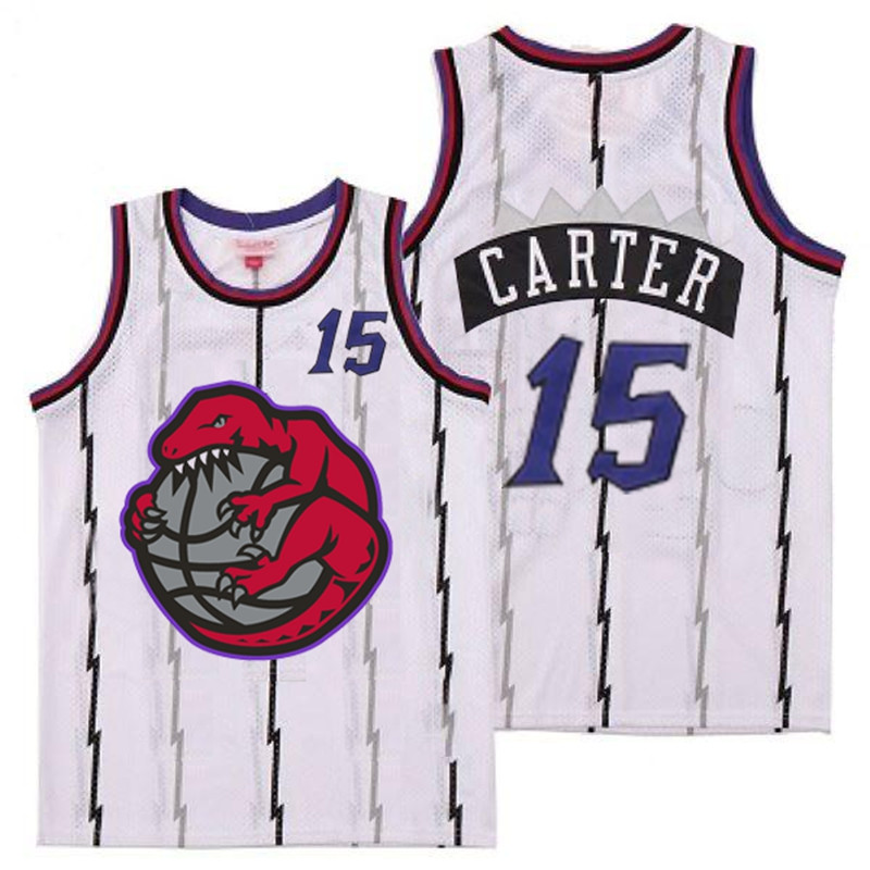 Raptors 15 Vince Carter White Retro Jerseys