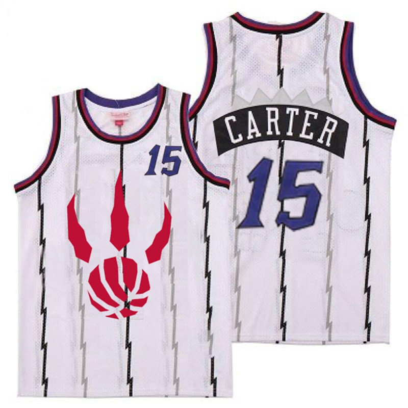 Raptors 15 Vince Carter White Throwback Jerseys