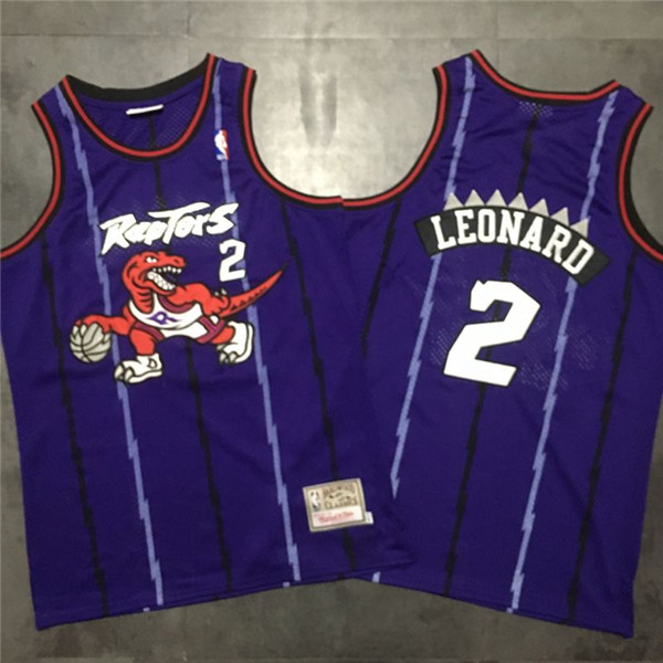 Raptors 2 Kawhi Leonard Purple Hardwood Classics Jersey