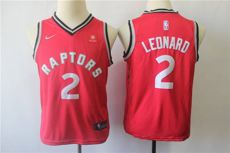 Raptors 2 Kawhi Leonard Red Youth  Swingman Jersey