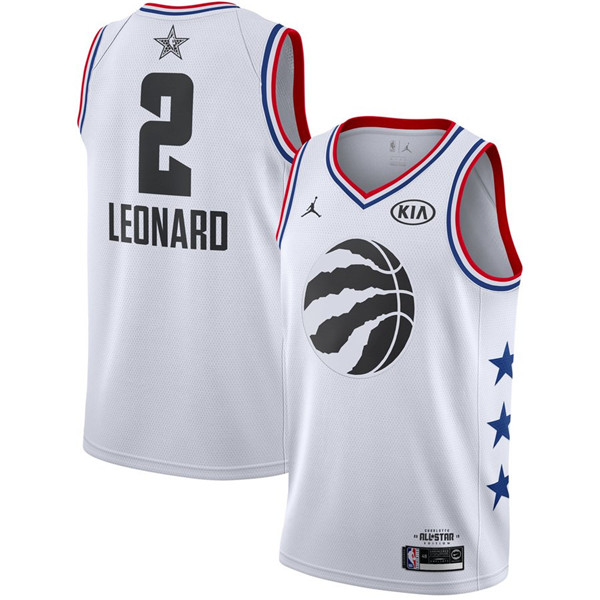 Raptors 2 Kawhi Leonard White 2019 NBA All Star Game Jordan Brand Swingman Jersey