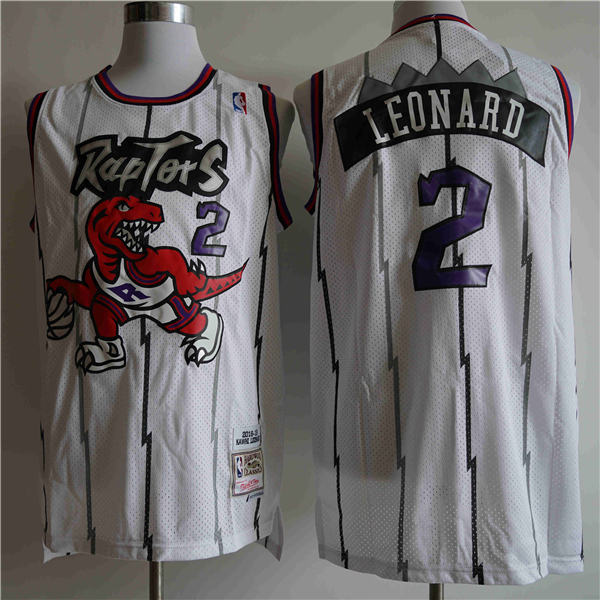 Raptors 2 Kawhi Leonard White Hardwood Classics Jersey