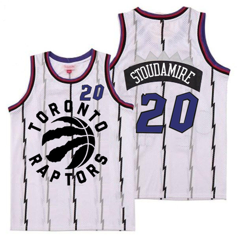 Raptors 20 Damon Stoudamire White Retro Jersey