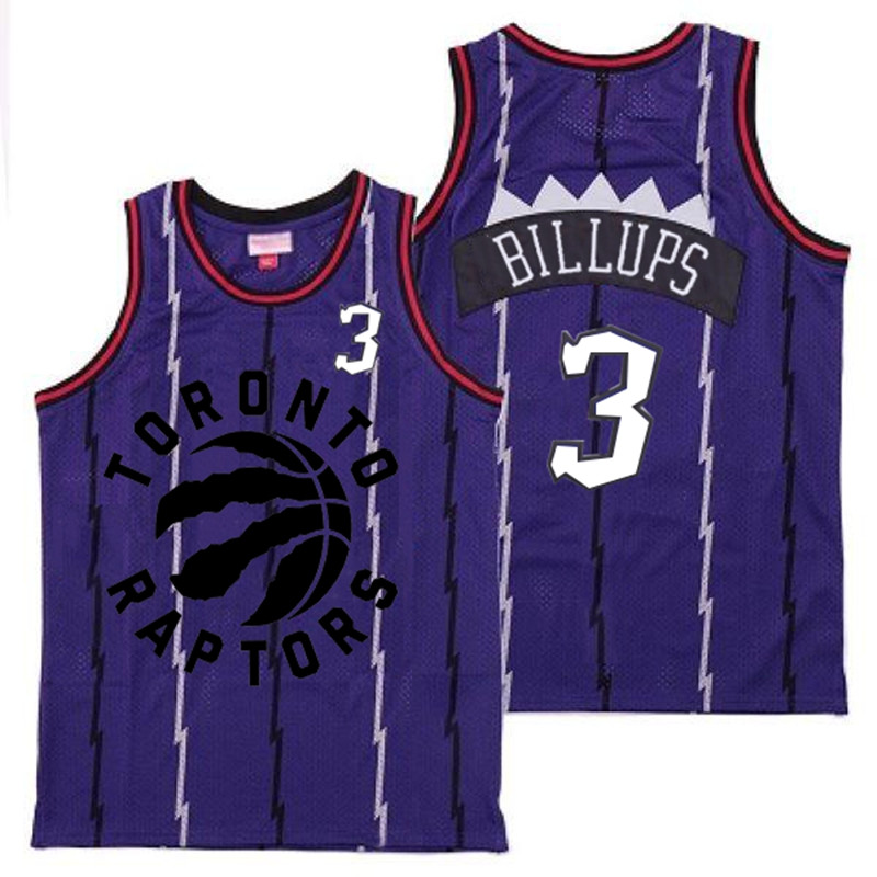 Raptors 3 Chauncey Billups Purple Retro Jersey