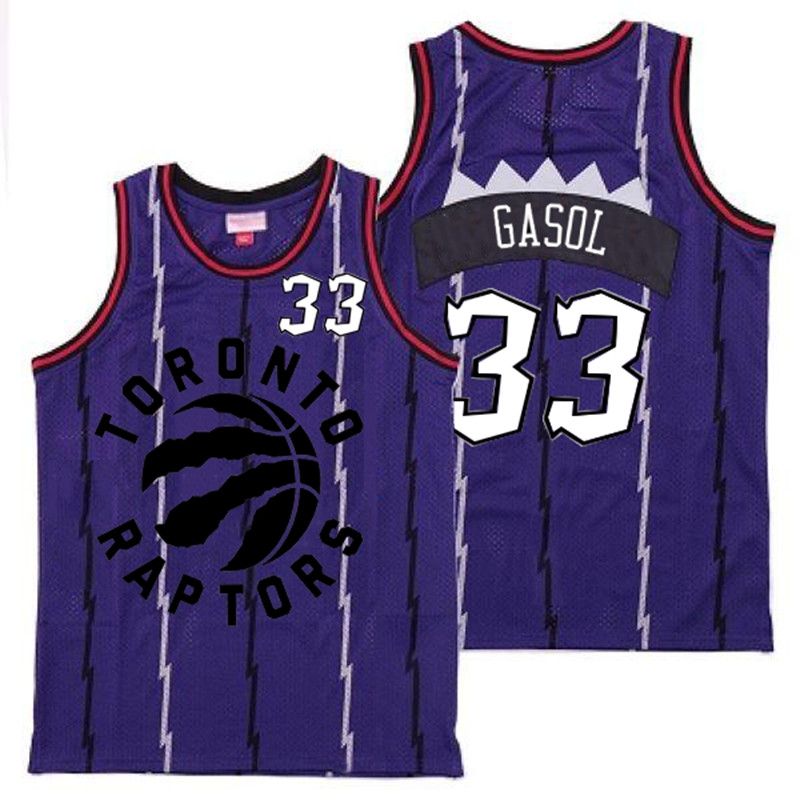 Raptors 33 Marc Gasol Purple Retro Jersey