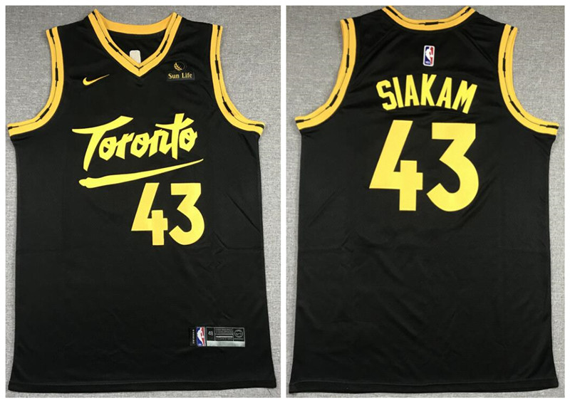 Raptors 43 Pascal Siakam Black 2021 City Edition Nike Swingman Jersey