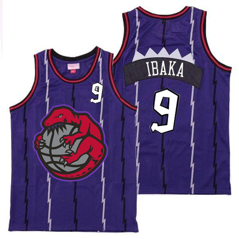 Raptors 9 Serge Ibaka Purple Retro Jerseys